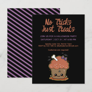 Cartão Postal Kawaii Muffin Halloween Party