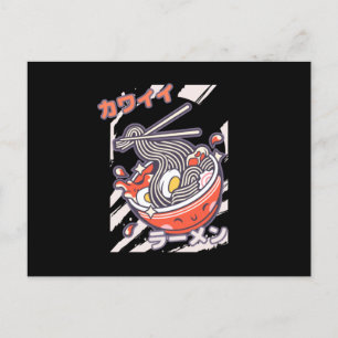 Cartão Postal Kawaii Ramen nodels