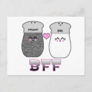 Cartão Postal Kawaii Salt n Pepper BFF