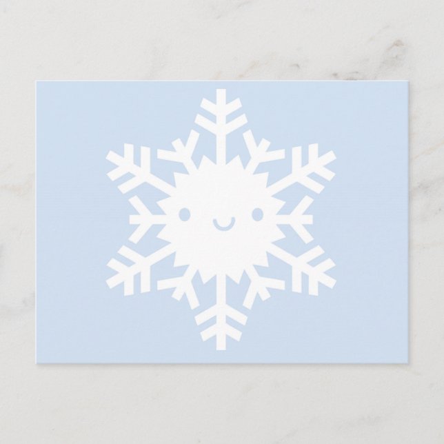 Cartão Postal Kawaii Winter Snowflake (Frente)