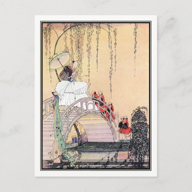 Cartão Postal Kay Nielsen - Em Pó e Crinolina (Frente)