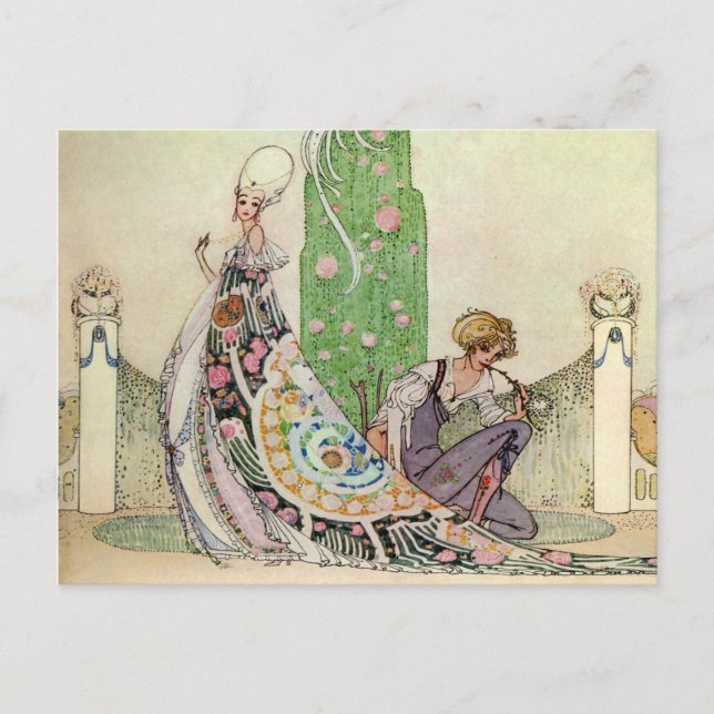 Cartão Postal Kay Nielsen's A Princesa e o Gardener (Frente)