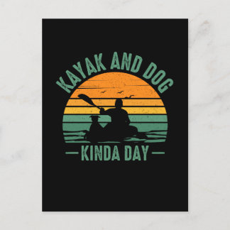 Cartão Postal Kayak e Dog Kinda Day