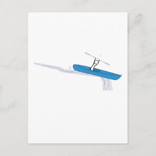 Cartão Postal Kayaker na água