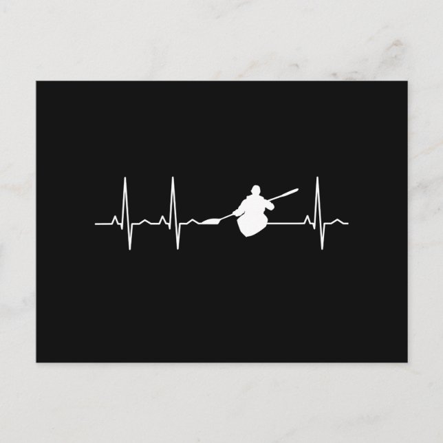 Cartão Postal Kayaking Heartbeat (Frente)