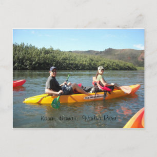 Cartão Postal Kayaking No Rio Wailua