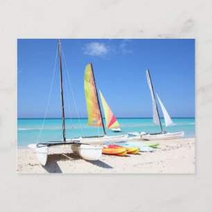 Cartão Postal Kayaks, Catamarans E Kayaks Praia Cubana