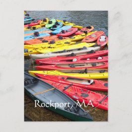 Cartão Postal Kayaks Colorida em Rockport, MÃES