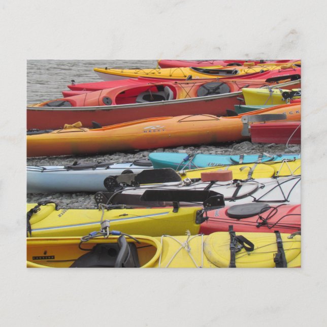 Cartão Postal Kayaks no Alasca (Frente)