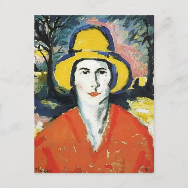 Cartão Postal Kazimir Malevich - Retrato da Mulher em Chapéu Ama (Frente)