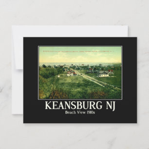 Cartão Postal Keansburg NJ View of the Beach 1910