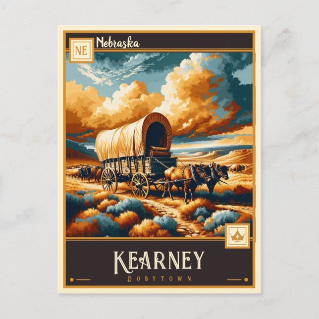 Cartão Postal Kearney, Nebraska | Vintage (Frente)