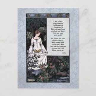 Cartão Postal Keats "La Belle Dame" Cartão-postal vitoriano