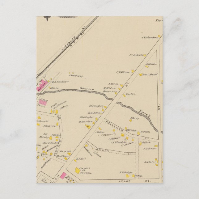 Cartão Postal Keene, Ward 1 (Frente)