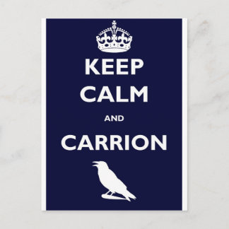 CARTÃO POSTAL KEEP-CALM-AND-CARRION