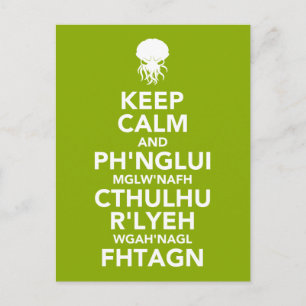 Cartão Postal Keep Calm and Fhtagn
