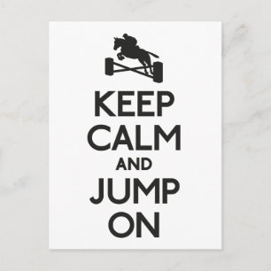 Cartão Postal Keep calm and jump on