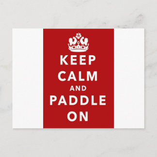 Cartão Postal Keep Calm and Paddle On