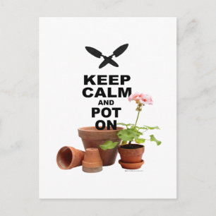 Cartão Postal Keep Calm and Pot On