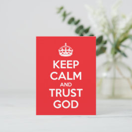 Cartão Postal Keep Calm and Trust God