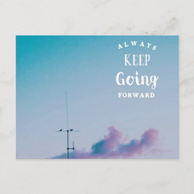Cartão Postal Keep Going Forward (Frente)