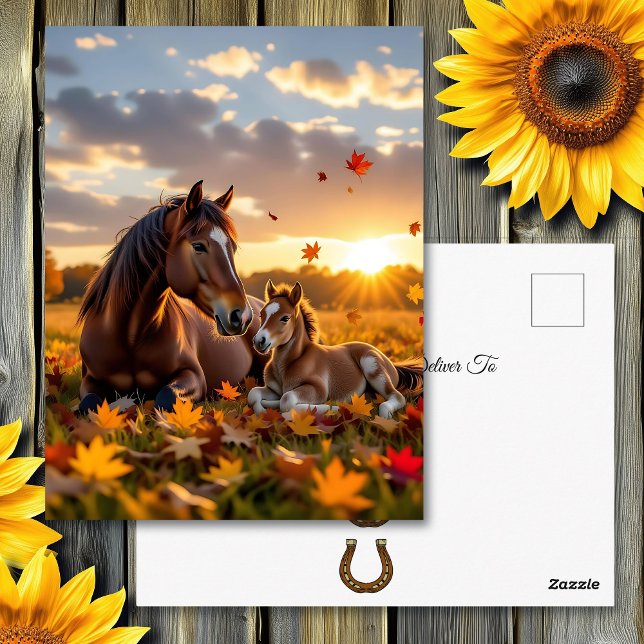 Cartão Postal Keeping in Touch | Horse Themed (Criador carregado)