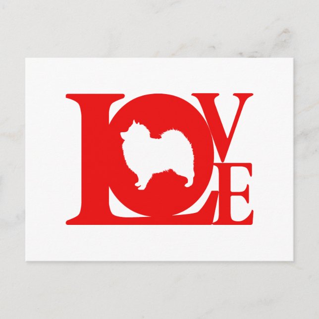 Cartão Postal Keeshond (Frente)