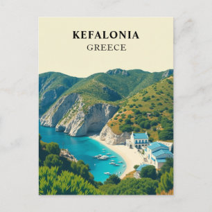 Cartão Postal Kefalonia, Grécia Retro