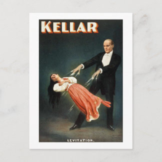 Cartão Postal Kellar, a Levitação Mágica - Anúncio vencido