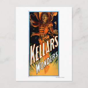 Cartão Postal Kellar's Wonders Vestido como a magia do diabo