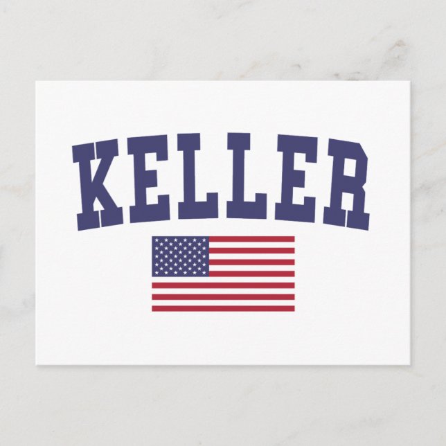 Cartão Postal Keller US Flag (Frente)