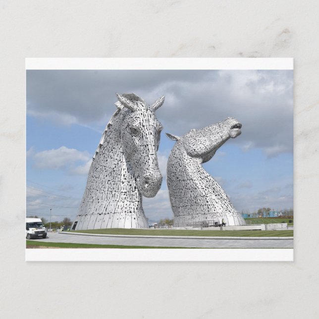 Cartão Postal Kelpies , Helix Park , Falkirk , Escócia (Frente)