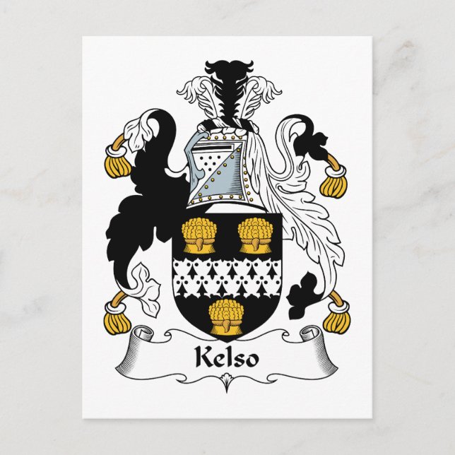 Cartão Postal Kelso Family Crest (Frente)