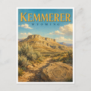 Cartão Postal Kemmerer Wyoming Fossil Butte GeoSaga