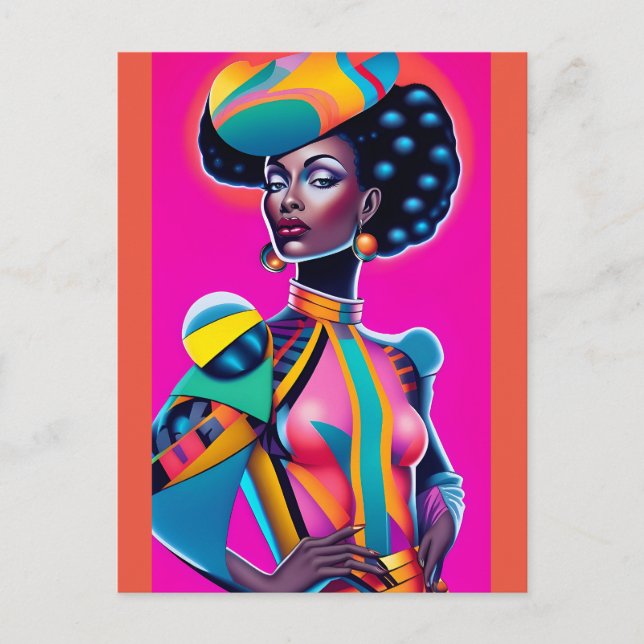 Cartão Postal Ken Gage Art, em exposição internacional (Frente)