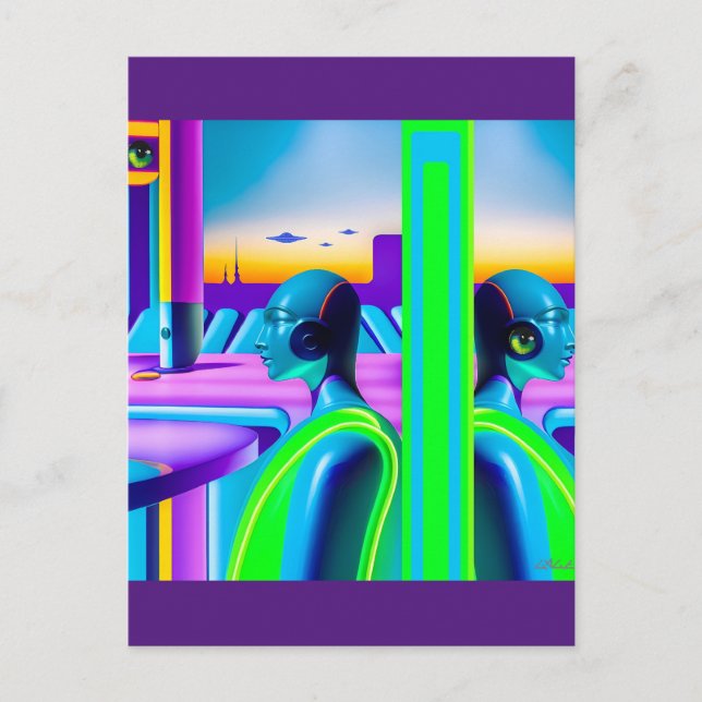 Cartão Postal Ken Gage Future Spectrum Sci-Fi (Frente)