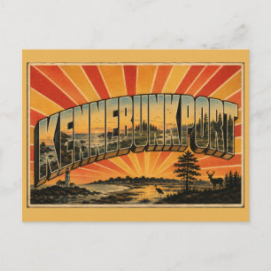Cartão Postal Kennebunkport Costa de Maine Pântanos Salgados Flo