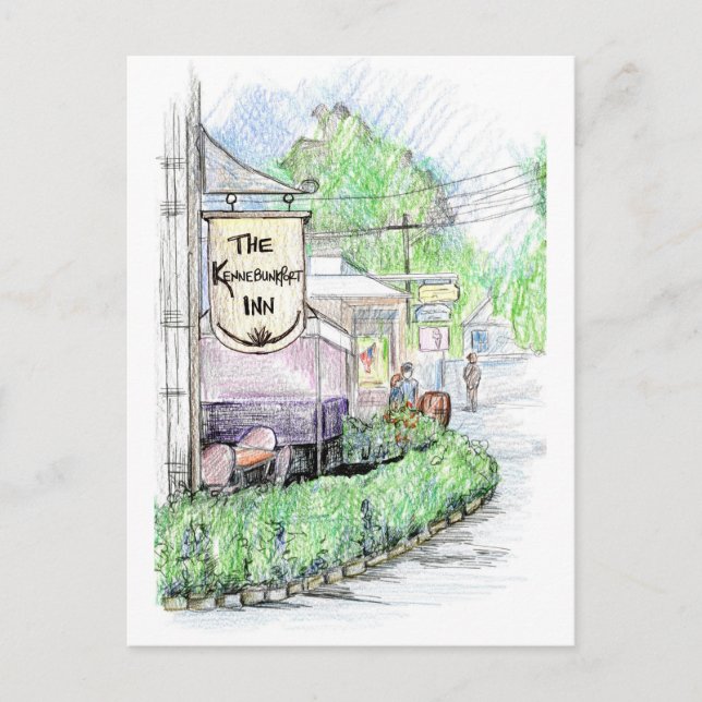 Cartão Postal Kennebunkport Inn Maine Hotel Souvenir (Frente)