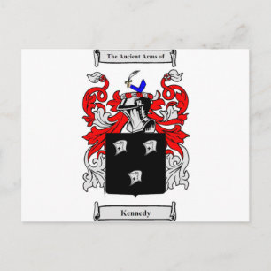 Cartão Postal Kennedy (Irlandês) Casaco de Armas