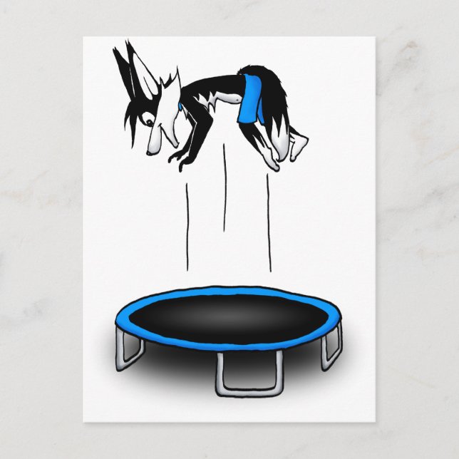Cartão Postal Kenny na trampoline (Frente)