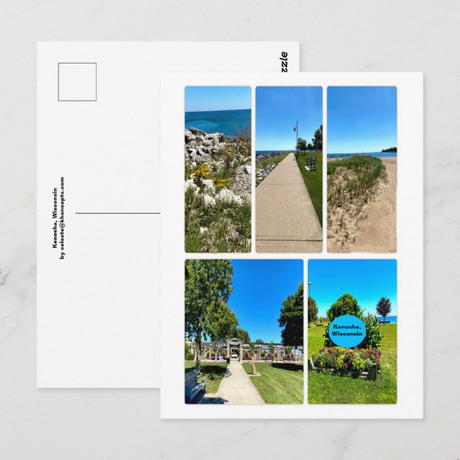 Cartão Postal Kenosha, Wisconsin (Frente/Verso)