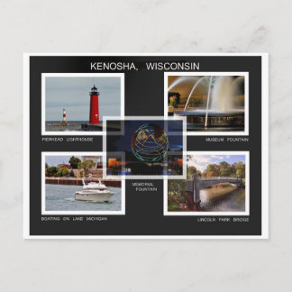 CARTÃO POSTAL KENOSHA. WISCONSIN