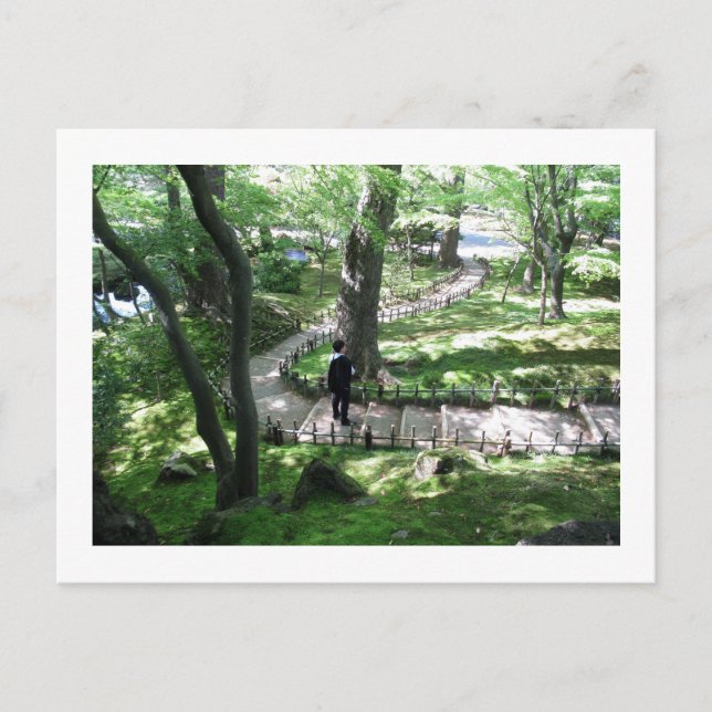 Cartão Postal Kenroku-en: Kanazawa, Japão (Frente)