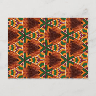 Cartão Postal Kente Geometrics Kwanza 2023 Afrocêntrico