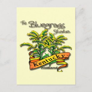 Cartão Postal Kentucky Bluegrass State Goldenrod