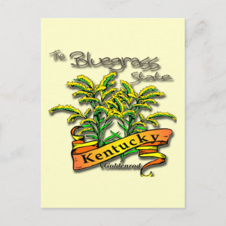 Cartão Postal Kentucky Bluegrass State Goldenrod