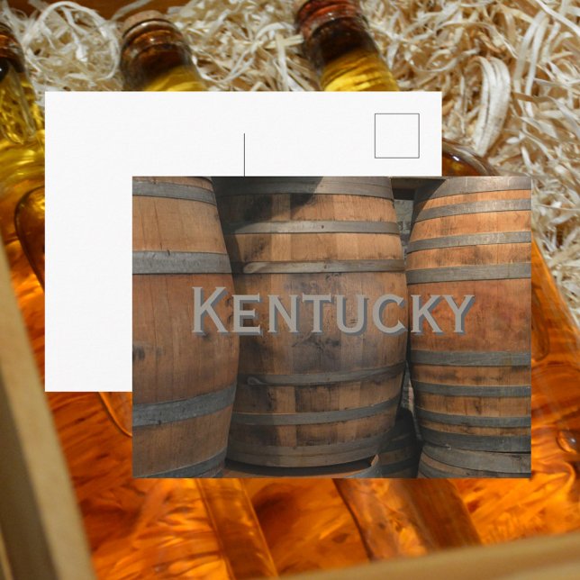 Cartão Postal Kentucky Bourbon Wood Barrel Kegs Photographic (Criador carregado)