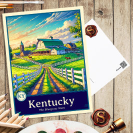 Cartão Postal Kentucky | Cartão-postal Sombreado do Cel do Estil