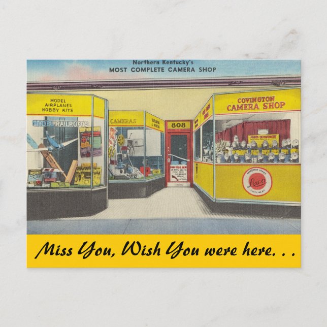 Cartão Postal Kentucky, Compro Covington Camera (Frente)