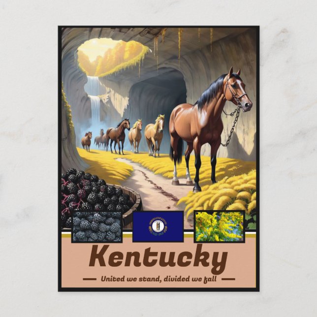 Cartão Postal Kentucky Dreamscape: Surreal State Masterpaper (Frente)